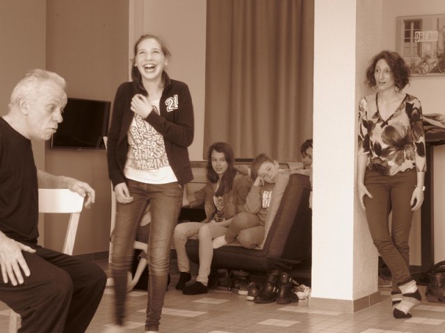 Atelier théâtre public Collège Marcel Pierrel avril 2016